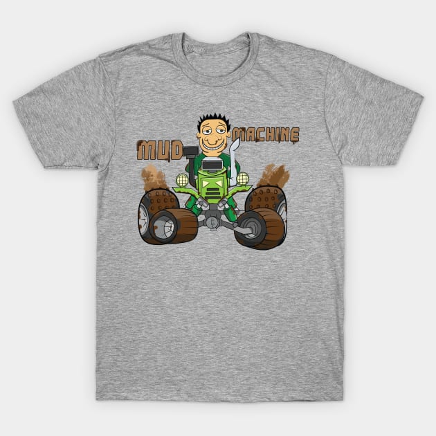 Green Mud Machine 4x4 Offroad Truck Tractor T-Shirt by Dad n Son Designs